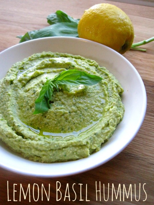 Lemon Basil Hummus from Rosemarried