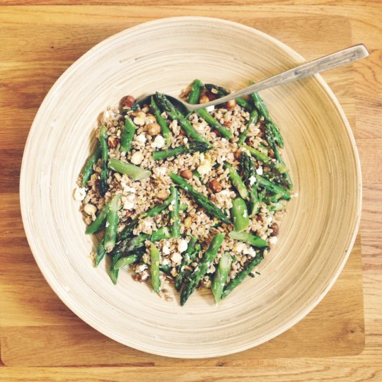 farro and asparagus salad | rosemarried