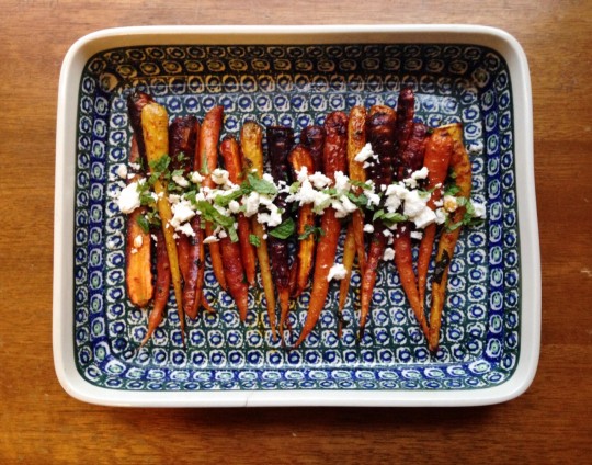 Morrocan Spiced Carrots with Feta and Mint | Rosemarried