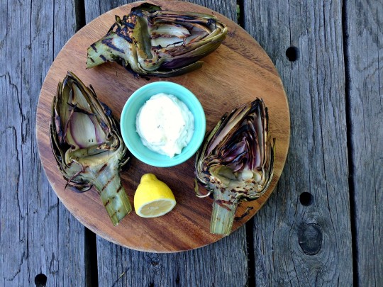 grilled artichokes with garlic herb aioli | rosemarried