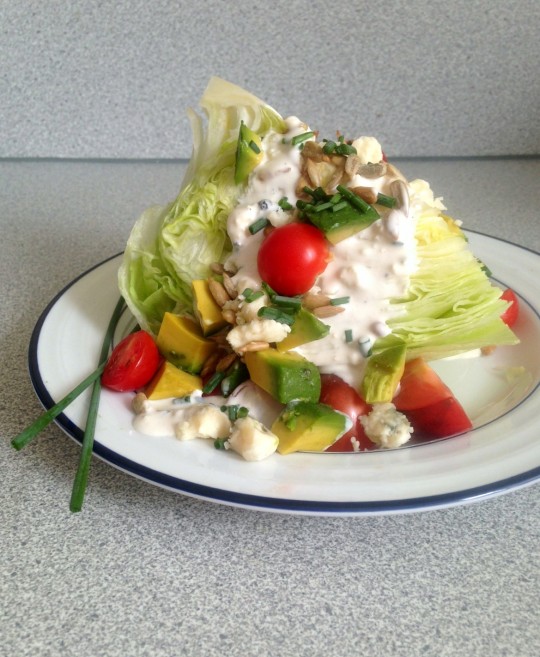 classic wedge salad with buttermilk blue cheese dressing | rosemarried.com