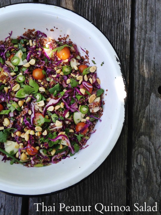 thai peanut quinoa salad | rosemarried