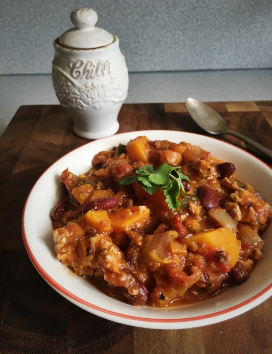 butternut squash and turkey chili