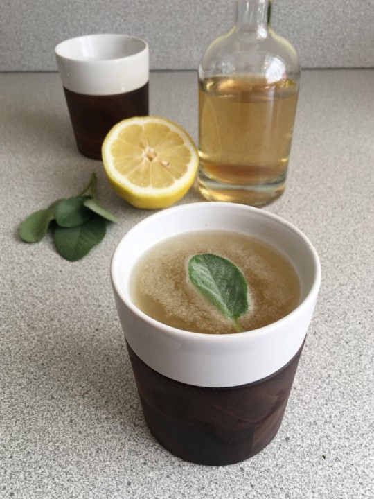 Sparkling Sage Bees Knees Cocktail (and Unique Anniversary Gifts from Uncommon Goods)