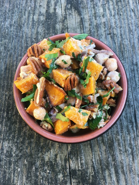 warm butternut squash and chickpea salad | rosemarried.com